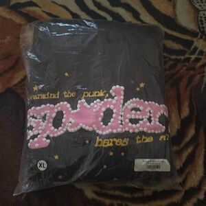 Black and pink spider hoodie X L